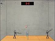 Игра Der Federball die Männchen - des Stäbchens