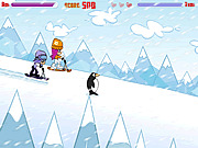 Игра PuppyGirls в самокате снежка