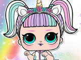 Игра Раскраска Куклы Лол: Единорожка